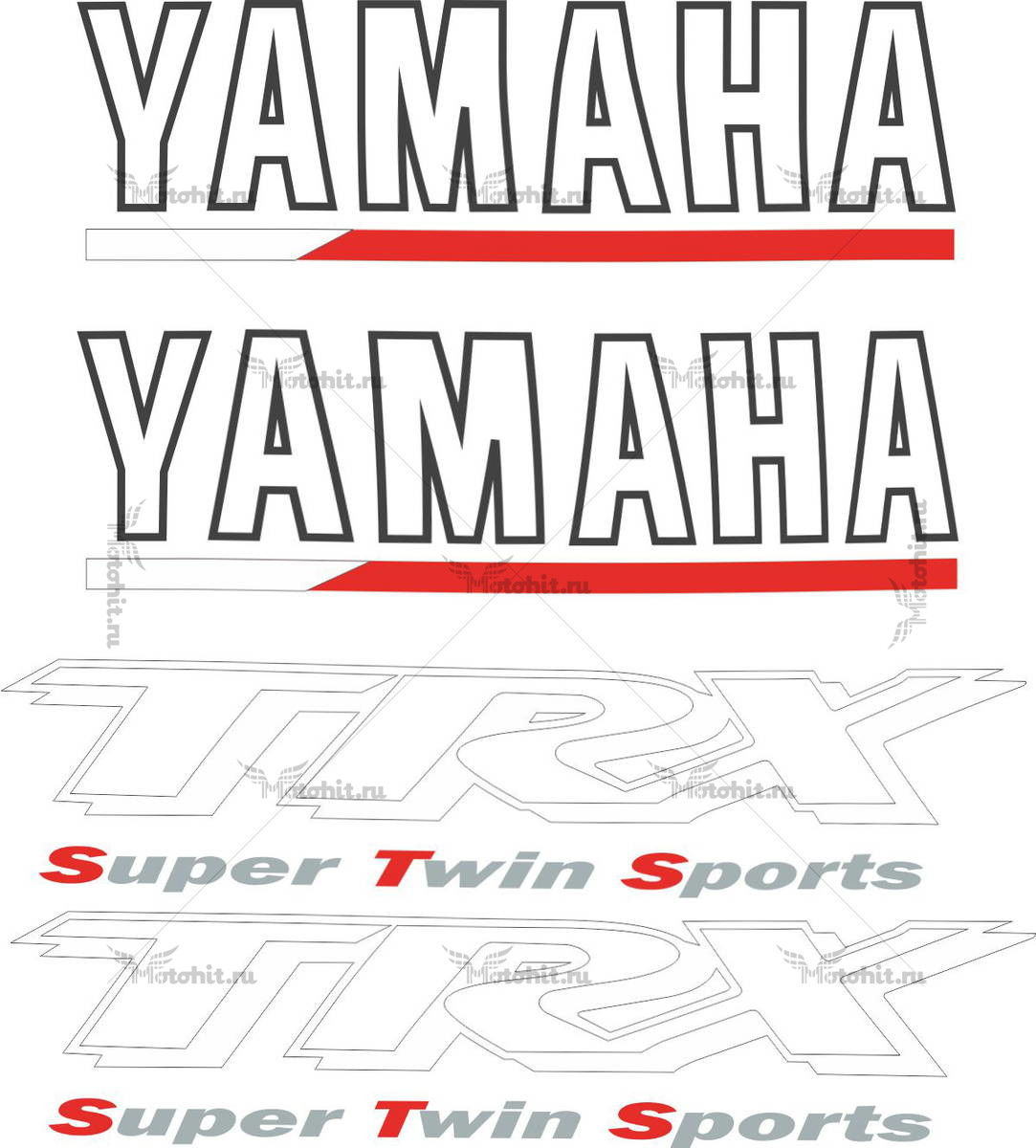 Комплект наклеек Yamaha TRX-850