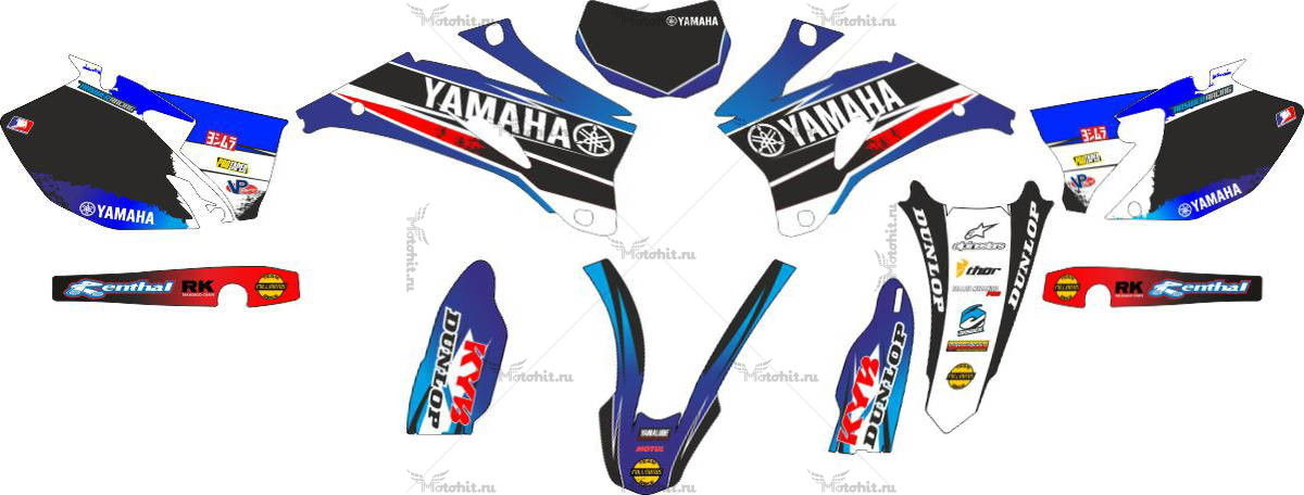 Комплект наклеек Yamaha WR-250 WR-450 2006-2012