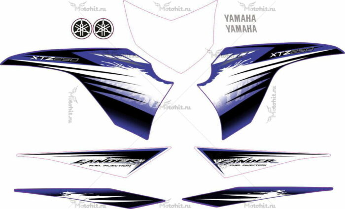 Комплект наклеек Yamaha XTZ-125 2012
