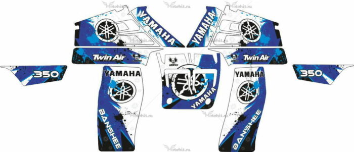 Комплект наклеек Yamaha YFZ-350 METAL-KIT-BLUE