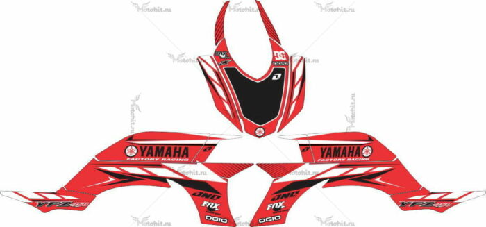 Комплект наклеек Yamaha YFZ-450 CLASSICRED-WHITE