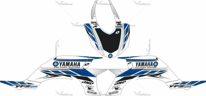 Комплект наклеек Yamaha YFZ-450 CLASSIC-WHITE
