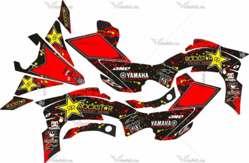 Комплект наклеек Yamaha YFZ-450-R RED-ROCKSTAR