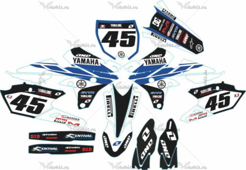 Комплект наклеек Yamaha YZ-250-F-450-F 2014 BLUE
