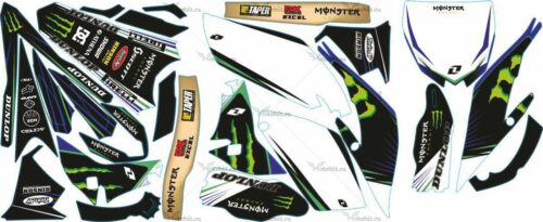 Комплект наклеек Yamaha YZF-250 YZF-450 2010-2013 MONSTER