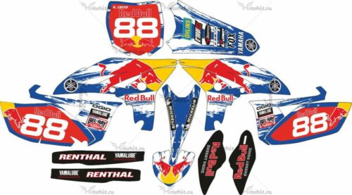 Комплект наклеек Yamaha YZF 2011 RED-BULL