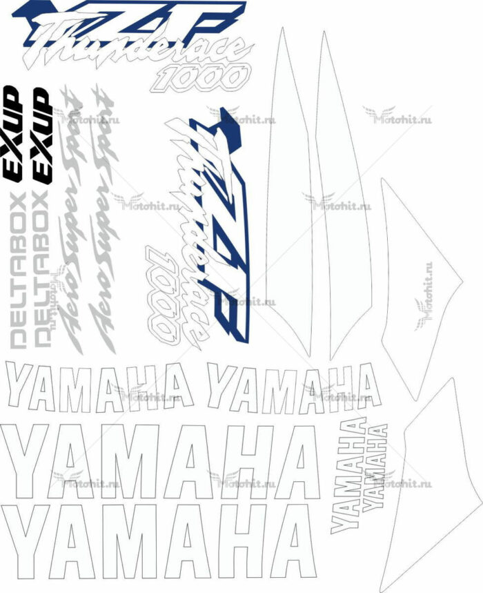 Комплект наклеек Yamaha YZF-1000-R 1996-2001 THUNDERACE