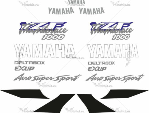 Комплект наклеек Yamaha YZF-1000-R 1996-2003 THUNDERACE-BLACK