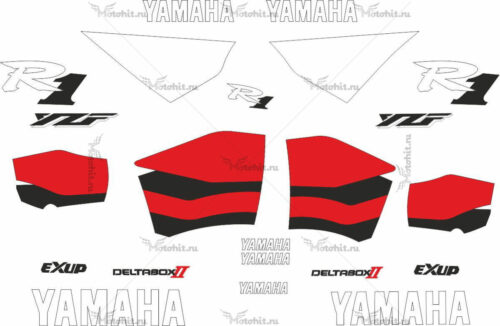 Комплект наклеек Yamaha YZF-R1 2000 RED