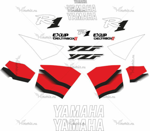 Комплект наклеек Yamaha YZF-R1 2000 RED-GRADIENT