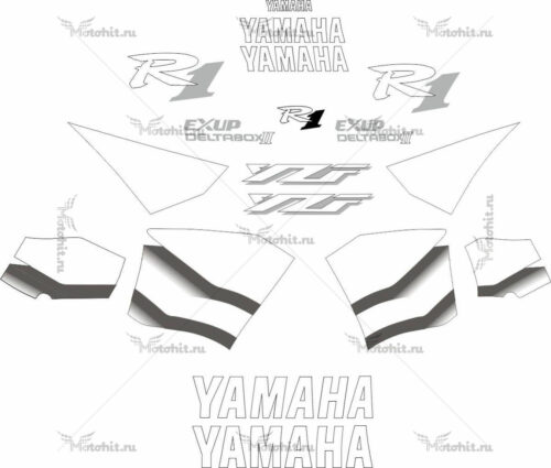 Комплект наклеек Yamaha YZF-R1 2000 WHITE-GRADIENT