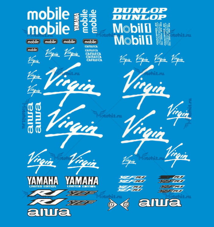 Комплект наклеек Yamaha YZF-R1 2002 VIRGIN-NONORIG