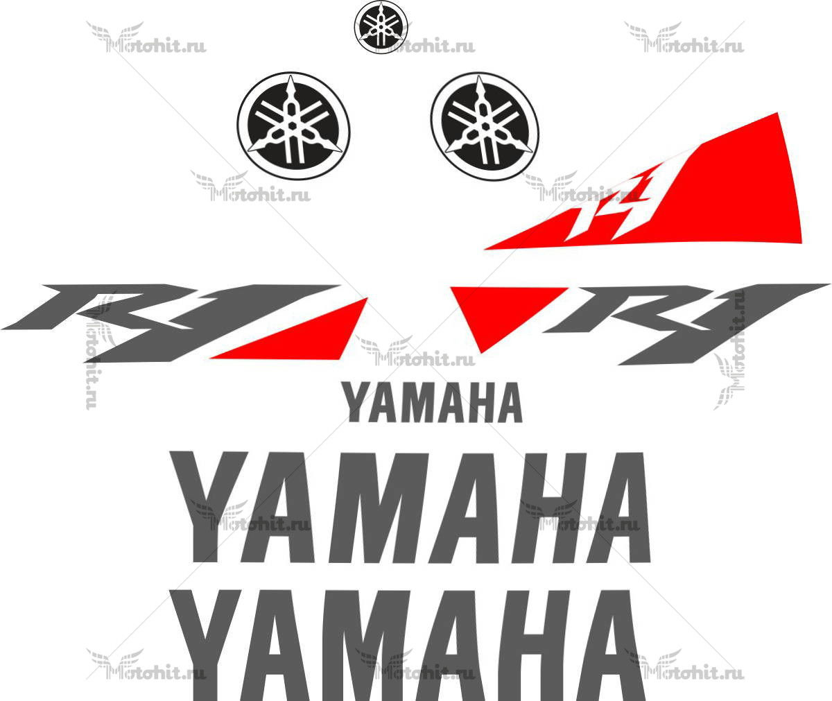 Комплект наклеек Yamaha YZF-R1 2010 FOR-WHITE