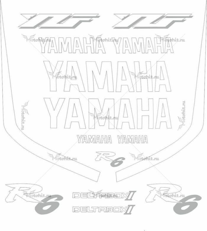 Комплект наклеек Yamaha YZF-R6 2000