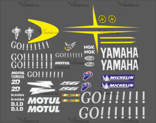 Комплект наклеек Yamaha YZF-R6 2004 GO!!!