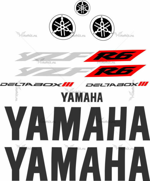 Комплект наклеек Yamaha YZF-R6 2005 LOGOS