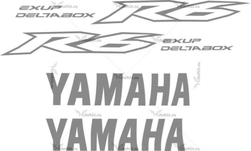 Комплект наклеек Yamaha YZF-R6 2008 LIGHT-LOGO-SILVER
