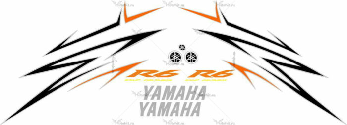 Комплект наклеек Yamaha YZF-R6 2009 ORANGE