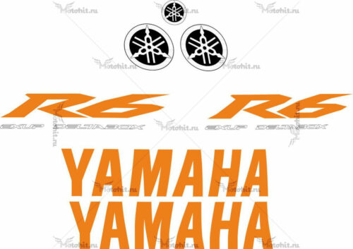 Комплект наклеек Yamaha YZF-R6 2009 ORANGE-2