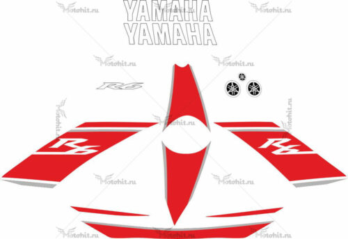 Комплект наклеек Yamaha YZF-R6 2009 RED