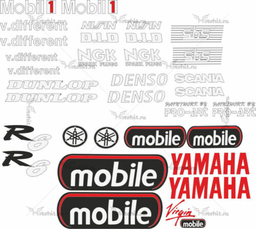 Комплект наклеек Yamaha YZF-R6 MOBILE