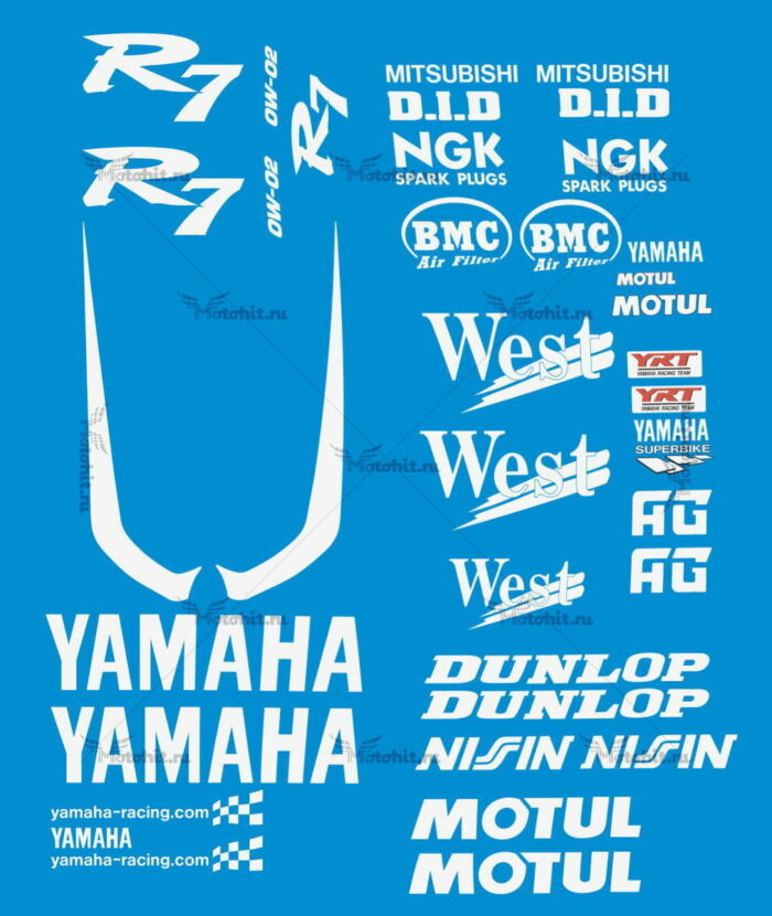 Комплект наклеек Yamaha R7 WEST