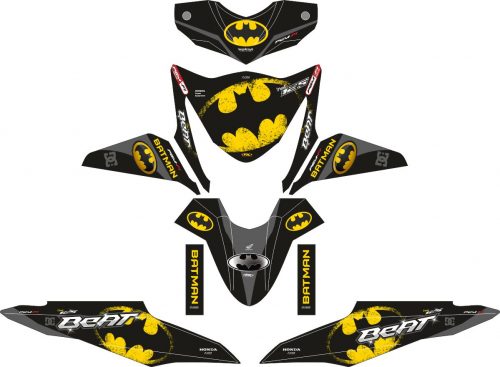Комплект наклеек на скутер HONDA BEAT-FI BATMAN