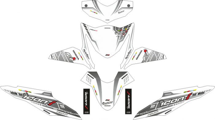 Комплект наклеек на скутер HONDA BEAT-FI ICON