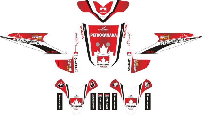 Комплект наклеек на скутер HONDA BEAT PETRO CANADA