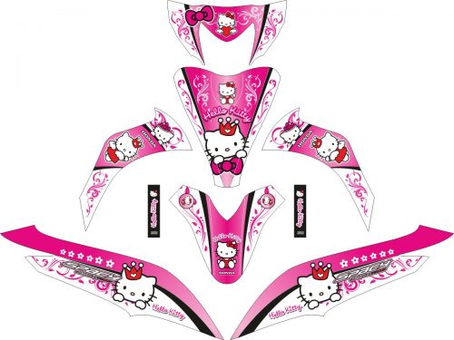 Комплект наклеек на скутер HONDA SPACY HELLO KITTY PINK