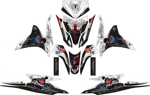 Комплект наклеек на скутер HONDA VARIO PGMFI SPIDERMAN