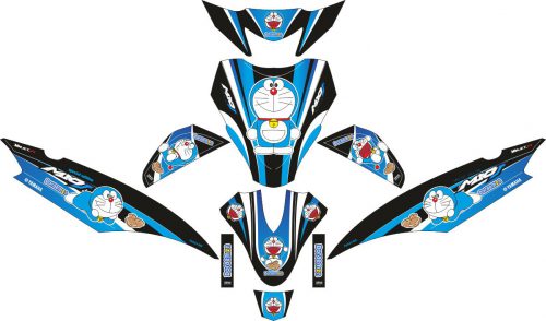 Комплект наклеек на скутер YAMAHA MIO J DORAEMON BLACK