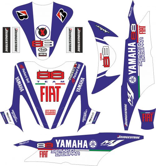 Комплект наклеек на скутер YAMAHA SIAP PRINT YAMAHA MIO PUTIH FIAT 88