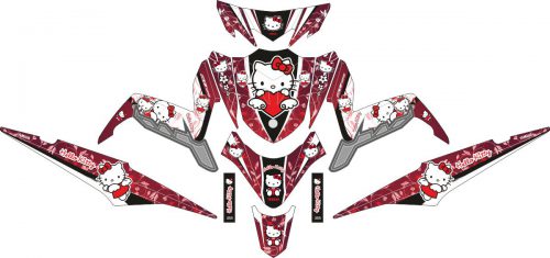 Комплект наклеек на скутер YAMAHA XEON GT 125 RED HELLO KITTY