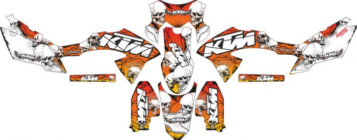 Комплект наклеек на скутер KAWASAKI KLX 2015 BF KTM DECAL