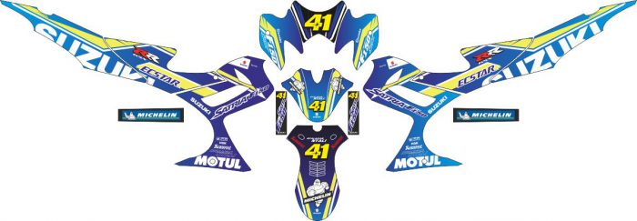 Комплект наклеек на скутер SUZUKI SATRIA FU THN MOTOGP 2012 2016