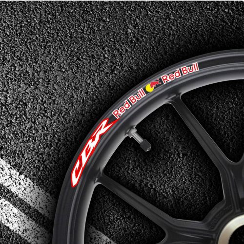 Комплект наклеек на обод колеса мотоцикла HONDA CBR-RED-BULL