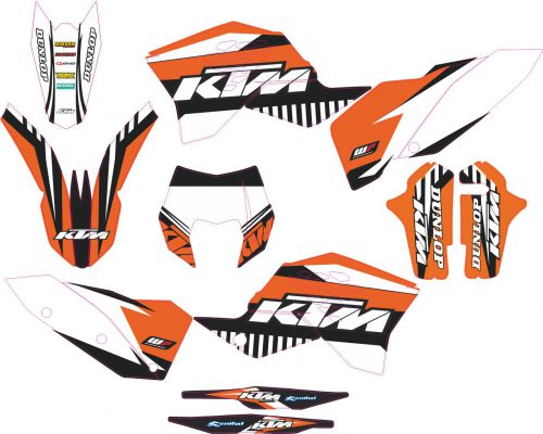 Комплект наклеек на KTM EXC 2008-2011 01