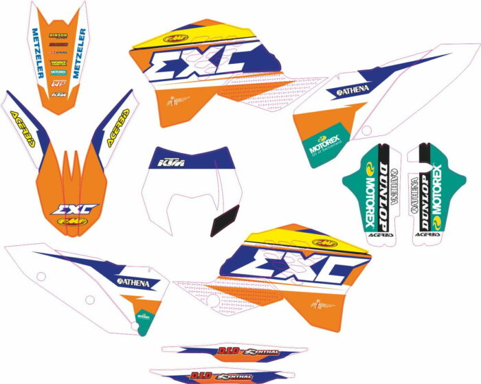 Комплект наклеек на KTM EXC 2008-2011 04
