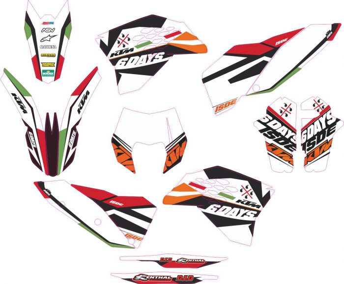 Комплект наклеек на KTM EXC 2008-2011 06