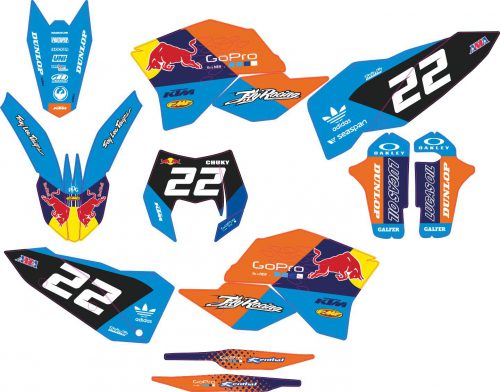 Комплект наклеек на KTM EXC 2008-2011 08