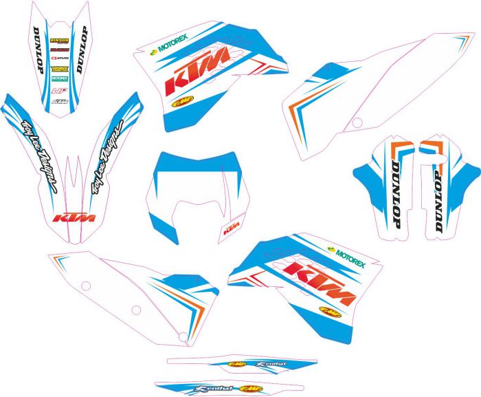 Комплект наклеек на KTM EXC 2008-2011 10