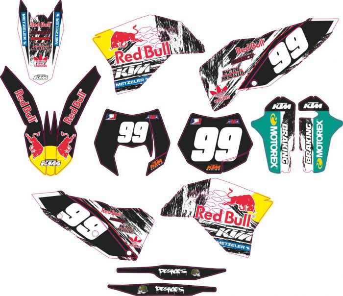 Комплект наклеек на KTM EXC 2008-2011 11