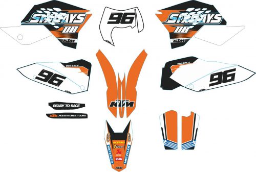 Комплект наклеек на KTM EXC-F-250-2008-2011