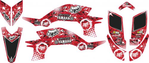 Комплект наклеек на YAMAHA YFZ-450R 2003-2008 FOX-RED
