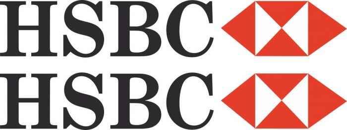 Наклейка логотип HSBC