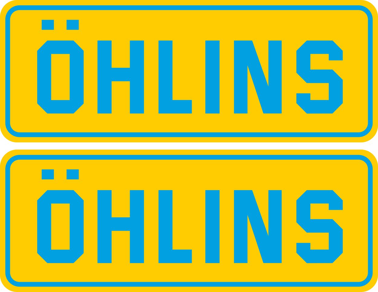Наклейка логотип OHLINS-YELLOW