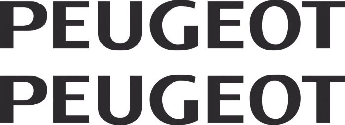 Наклейка логотип PEUGEOT-TXT