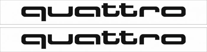 Наклейка логотип QUATTRO