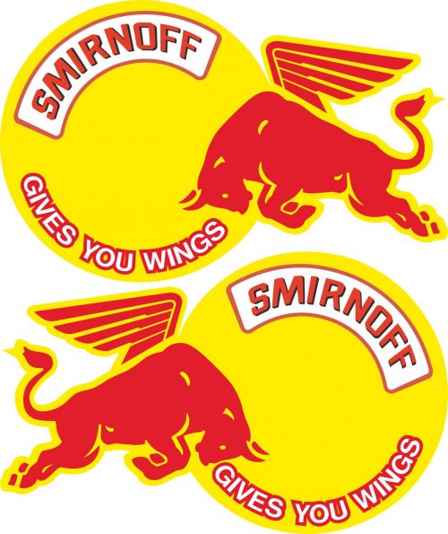 Наклейка логотип REDBULL-SMIRNOFF